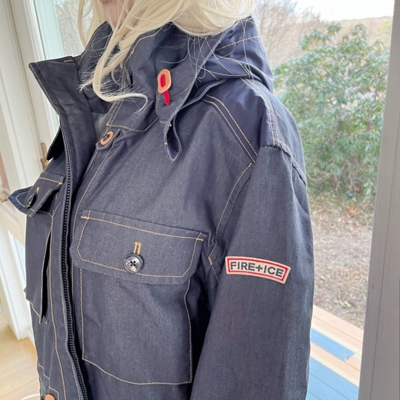Bogner Blue Fire and Ice Blue Denim Hooded Jacket - Picture 6 of 7